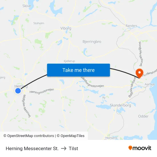Herning Messecenter St. to Tilst map