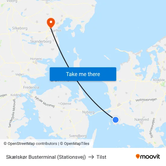 Skælskør Busterminal (Stationsvej) to Tilst map