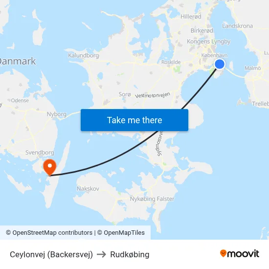 Ceylonvej (Backersvej) to Rudkøbing map