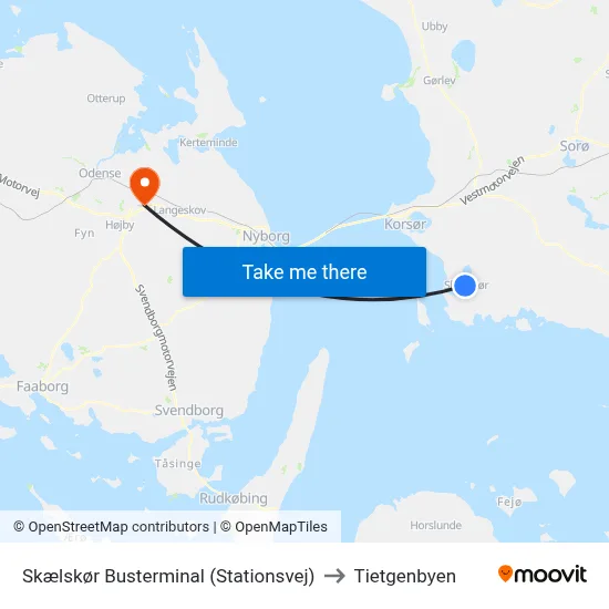 Skælskør Busterminal (Stationsvej) to Tietgenbyen map