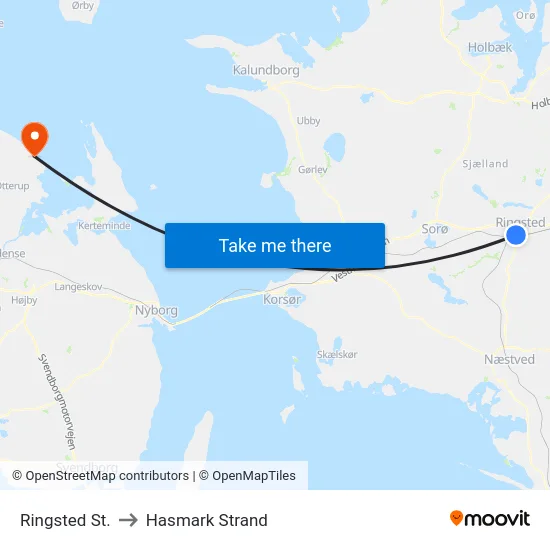 Ringsted St. to Hasmark Strand map