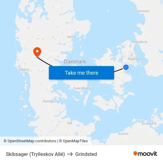 Skibsager (Trylleskov Allé) to Grindsted map