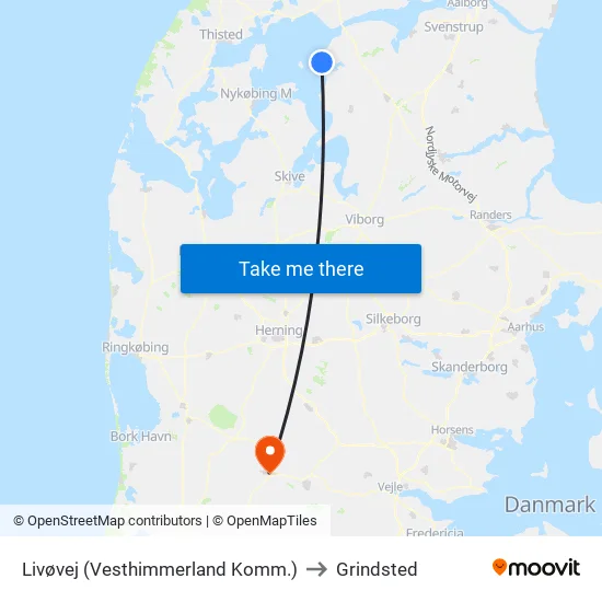 Livøvej (Vesthimmerland Komm.) to Grindsted map