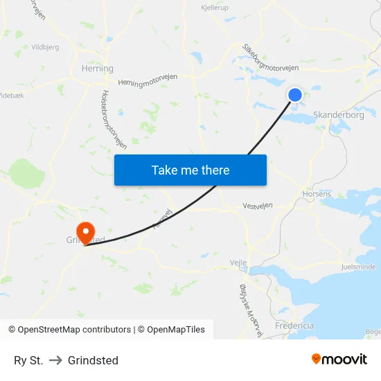 Ry St. to Grindsted map