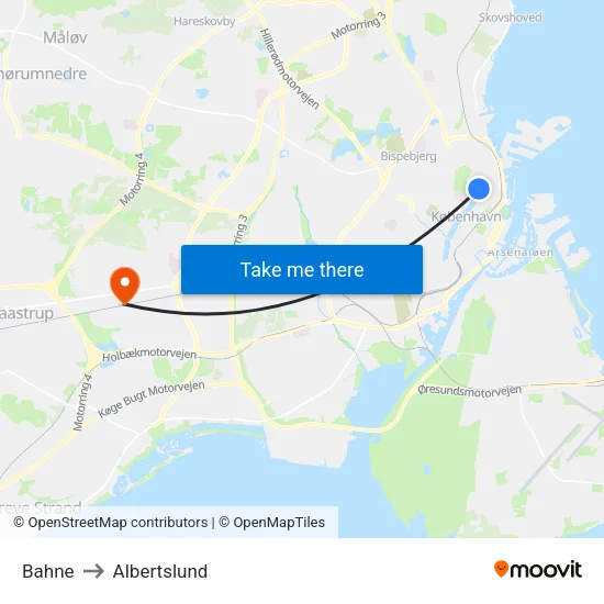 Norman Copenhagen to Albertslund map