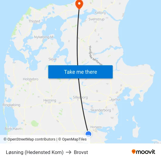 Løsning (Hedensted Kom) to Brovst map