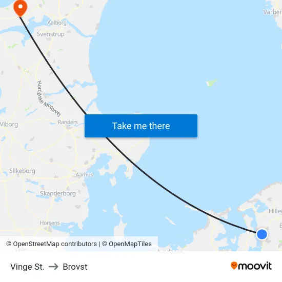 Vinge St. to Brovst map