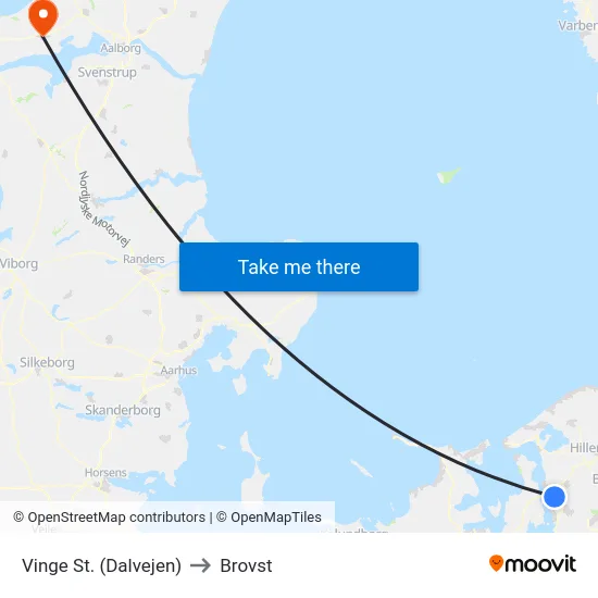 Vinge St. (Dalvejen) to Brovst map
