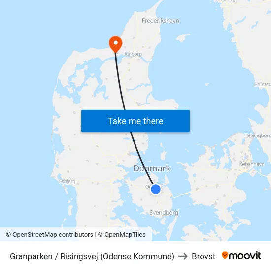 Granparken / Risingsvej (Odense Kommune) to Brovst map