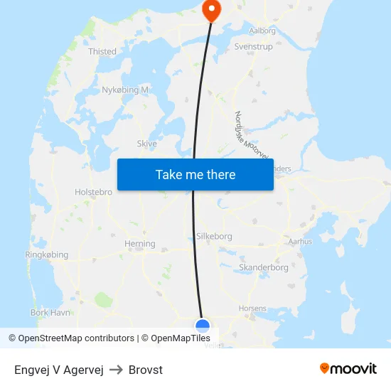 Engvej V Agervej to Brovst map