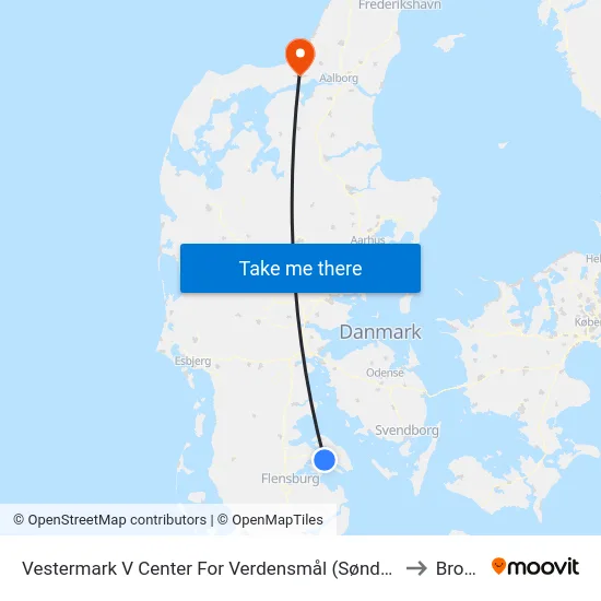 Vestermark V Center For Verdensmål (Sønderborg) to Brovst map