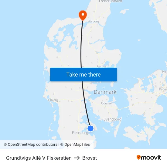 Grundtvigs Allé V Fiskerstien to Brovst map