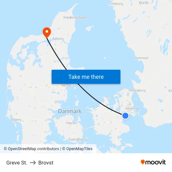 Greve St. to Brovst map