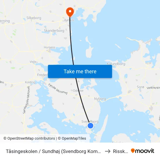 Tåsingeskolen / Sundhøj (Svendborg Kommune) to Risskov map