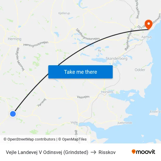 Vejle Landevej V Odinsvej (Grindsted) to Risskov map