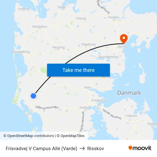 Frisvadvej V Campus Allé (Varde) to Risskov map