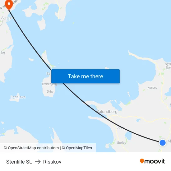 Stenlille St. to Risskov map