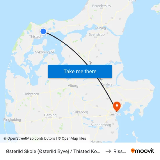 Østerild Skole (Østerild Byvej / Thisted Kommune) to Risskov map