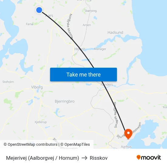 Mejerivej  (Aalborgvej / Hornum) to Risskov map