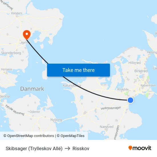 Skibsager (Trylleskov Allé) to Risskov map