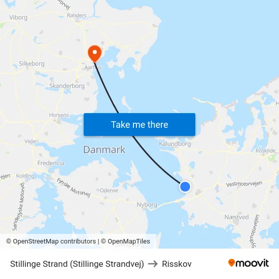Stillinge Strand (Stillinge Strandvej) to Risskov map