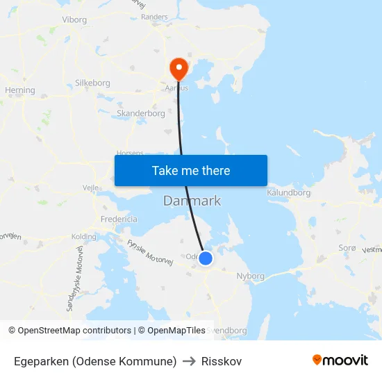 Egeparken (Odense Kommune) to Risskov map
