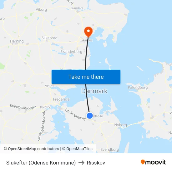 Slukefter (Odense Kommune) to Risskov map