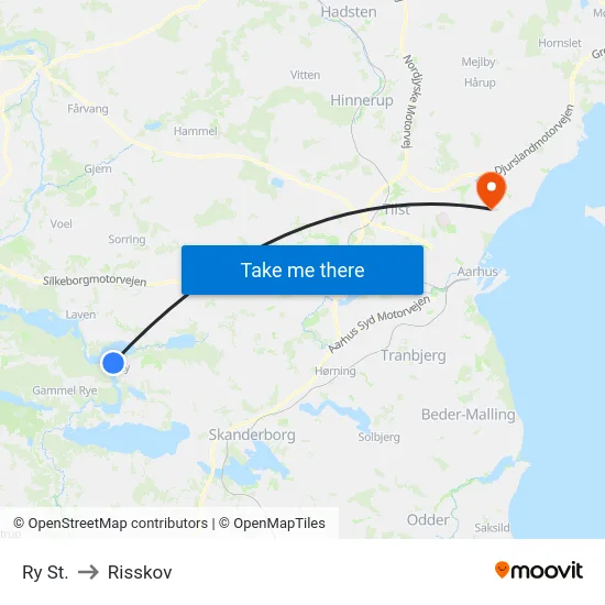 Ry St. to Risskov map