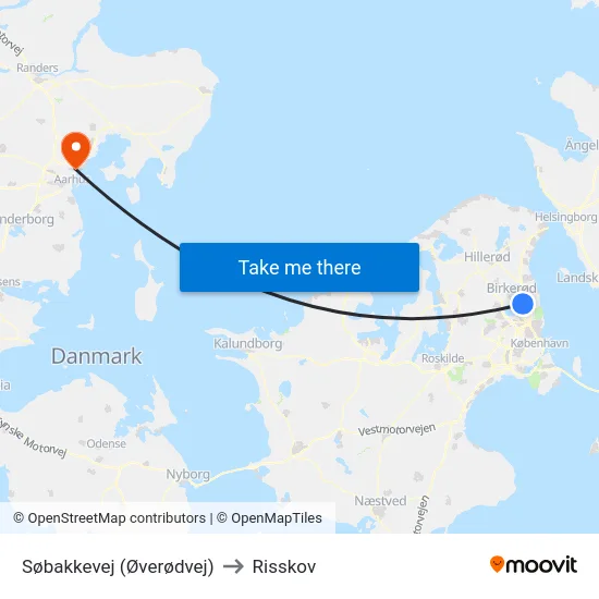 Søbakkevej (Øverødvej) to Risskov map