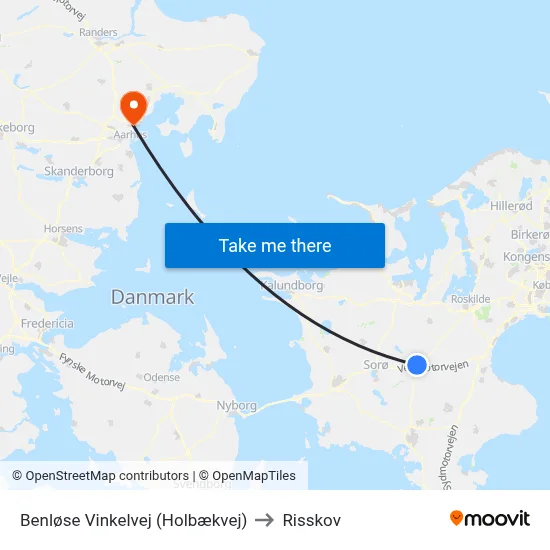 Benløse Vinkelvej (Holbækvej) to Risskov map