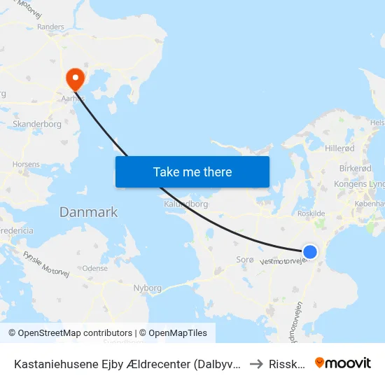 Kastaniehusene Ejby Ældrecenter (Dalbyvej) to Risskov map