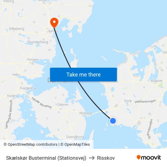 Skælskør Busterminal (Stationsvej) to Risskov map