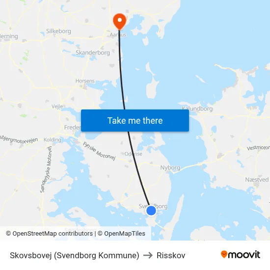 Skovsbovej (Svendborg Kommune) to Risskov map
