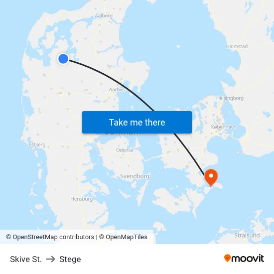 Skive St. to Stege map