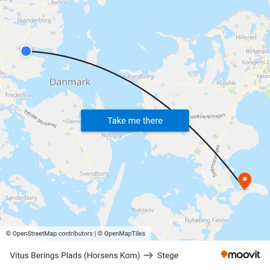 Vitus Berings Plads (Horsens Kom) to Stege map