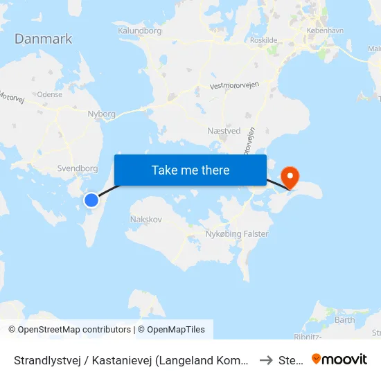 Strandlystvej / Kastanievej (Langeland Kommune) to Stege map