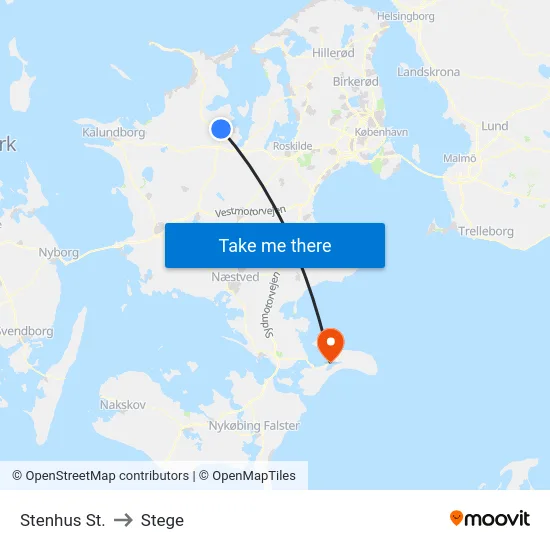 Stenhus St. to Stege map