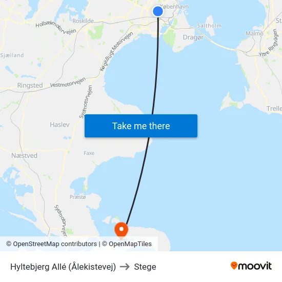 Hyltebjerg Allé (Ålekistevej) to Stege map