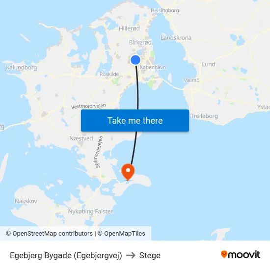 Egebjerg Bygade (Egebjergvej) to Stege map