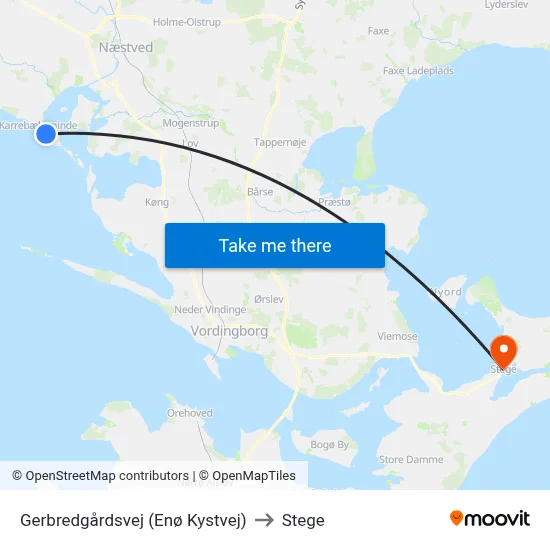 Gerbredgårdsvej (Enø Kystvej) to Stege map