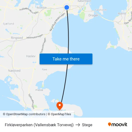 Firkløverparken (Vallensbæk Torvevej) to Stege map
