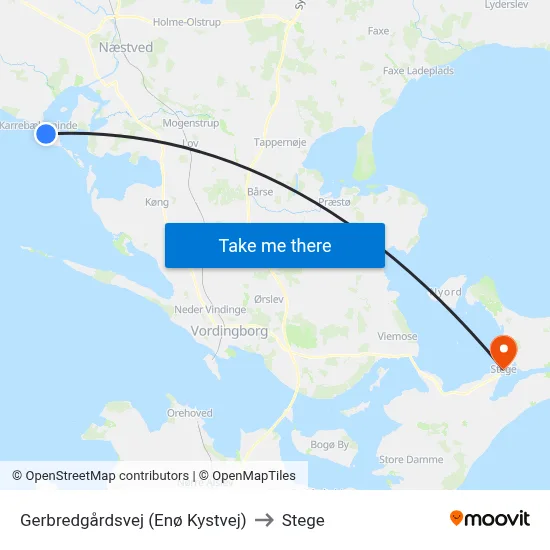 Gerbredgårdsvej (Enø Kystvej) to Stege map