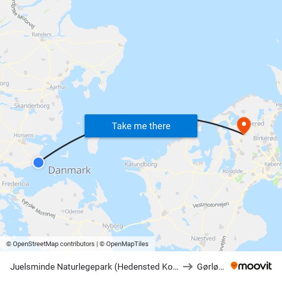 Juelsminde Naturlegepark (Hedensted Kom) to Gørløse map