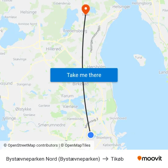 Bystævneparken Nord (Bystævneparken) to Tikøb map