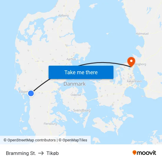 Bramming St. to Tikøb map