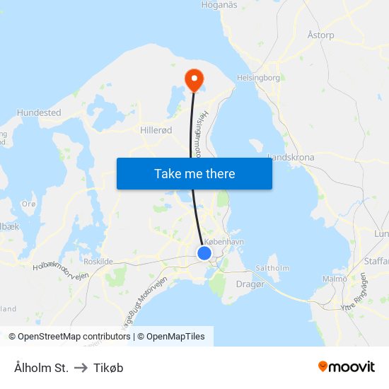 Ålholm St. to Tikøb map