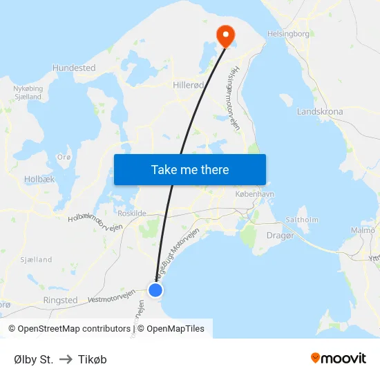 Ølby St. to Tikøb map