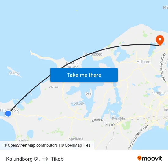 Kalundborg St. to Tikøb map