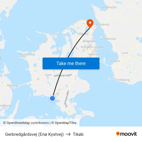 Gerbredgårdsvej (Enø Kystvej) to Tikøb map