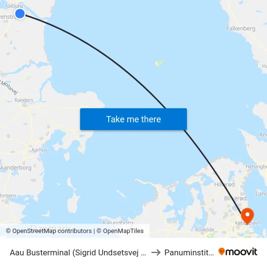 Aau Busterminal (Sigrid Undsetsvej / Aalborg) to Panuminstituttet map